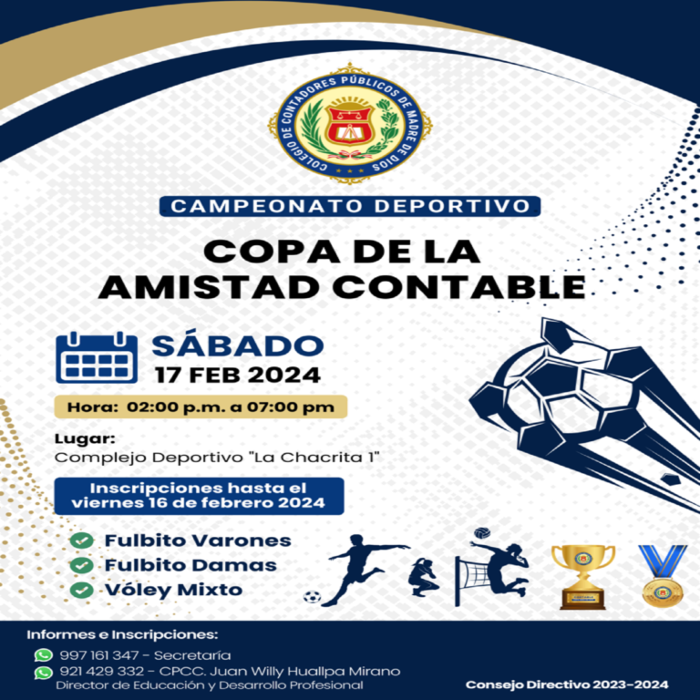 Campeonato Deportivo "III COPA DE LA AMISTAD CONTABLE"