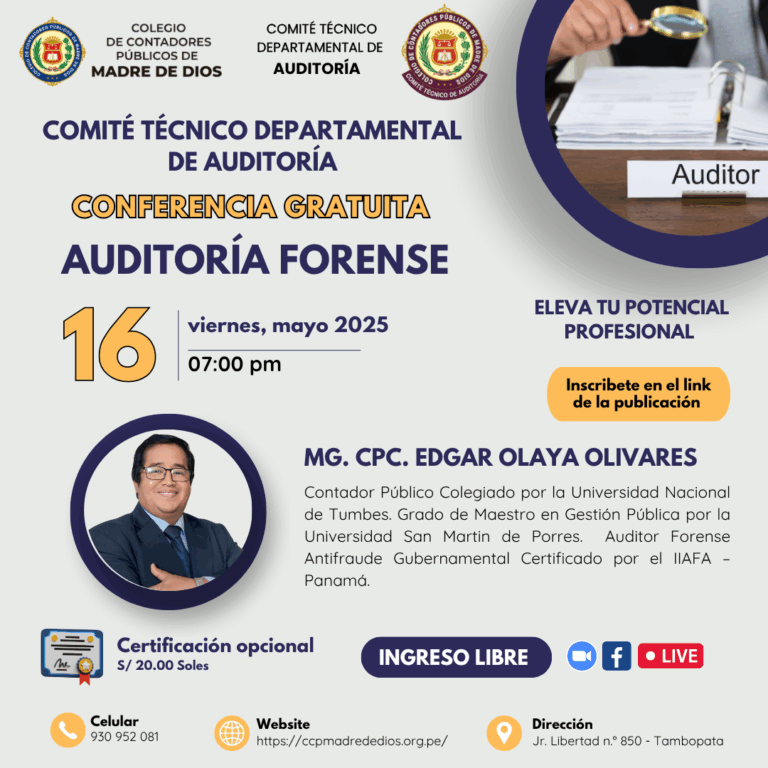 CONFERENCIA GRATUITA: AUDITORIA FORENSE