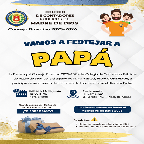 INVITACIÓN DÍA DEL PADRE CONTADOR