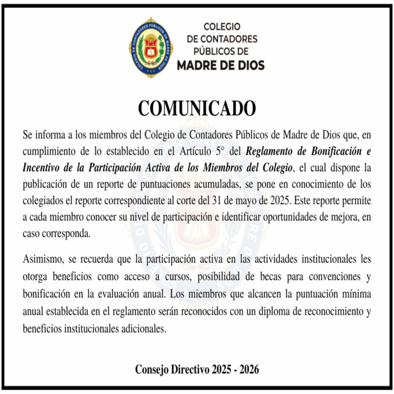 REPORTE DE PUNTOS - BONIFICACIÓN ANUAL